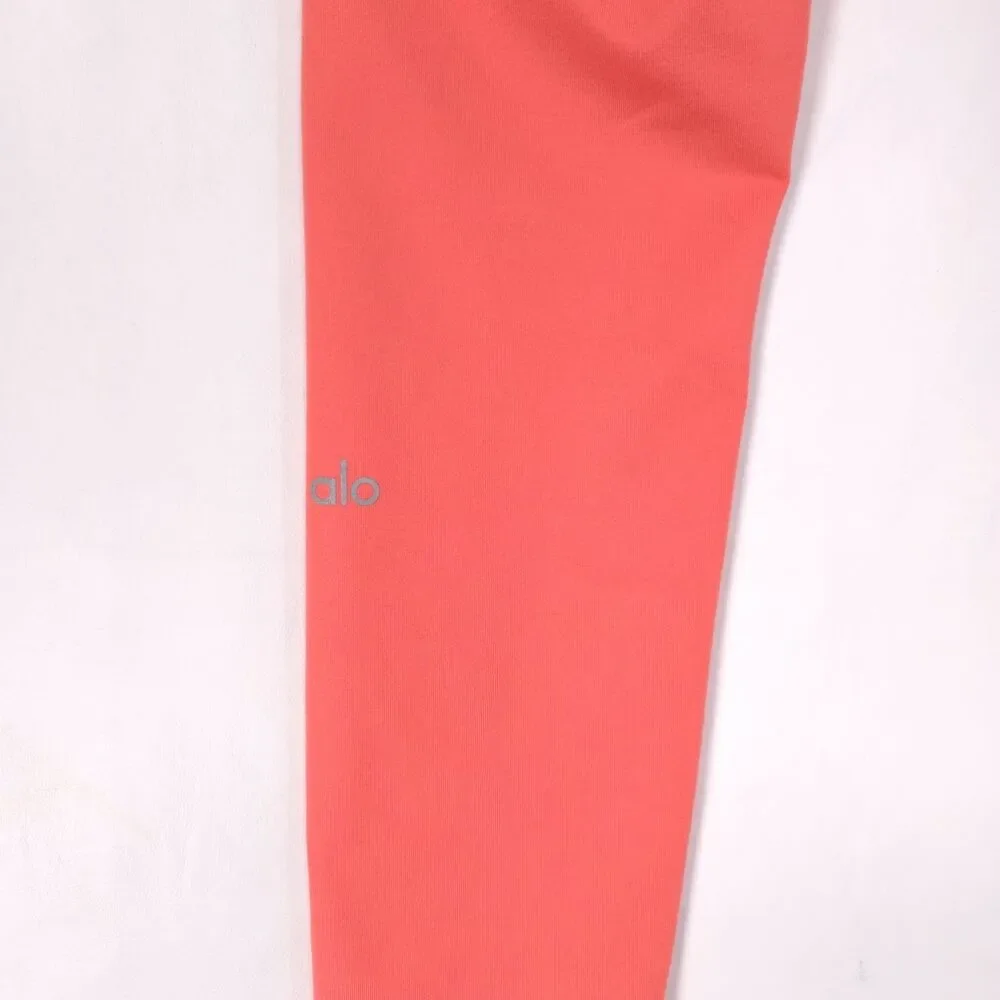 ALO YOGA Women's Leggings MEDIUM Neon Coral Activewear Yoga